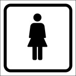 Ženklas - moterų tualetas
